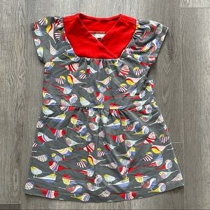 Tea Collection Colourful Bird Dress Sz 5 Yrs EUC